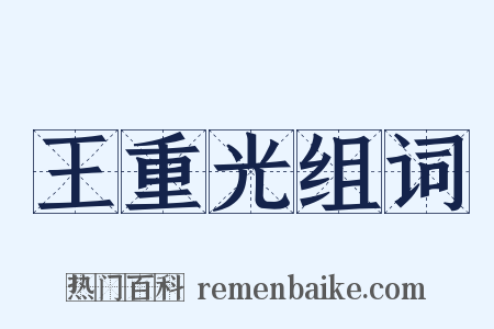 王重光组词是什么意思的图片